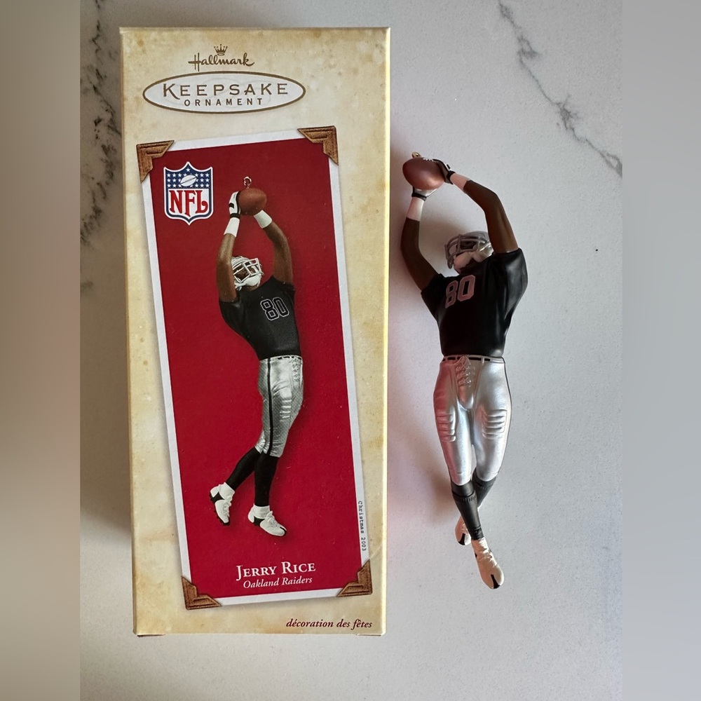 Hallmark 2003 Jerry Rice Football Ornament